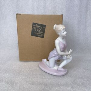 Russ Spring Recital Porcelain Practice Figurine, 5" Hand Painted Ballerina NEW